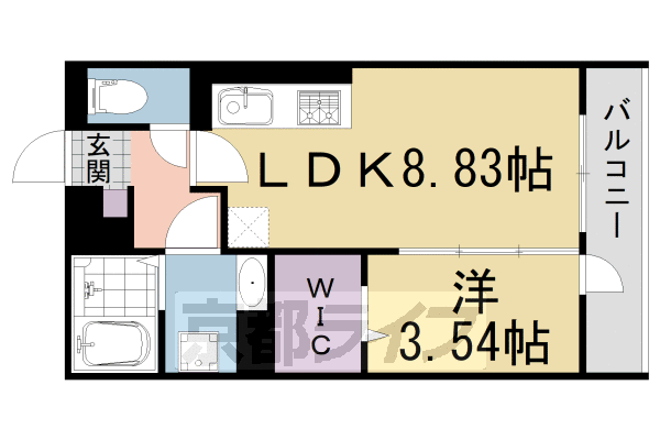 宇治市小倉町のアパートの間取り