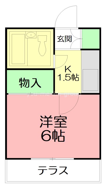 秦野市本町のアパートの間取り