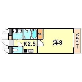 【ウエンズ神戸の間取り】