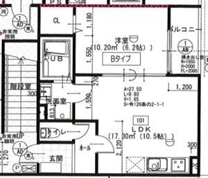 枚方市宮之阪のアパートの間取り