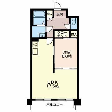 四日市市元新町のマンションの間取り