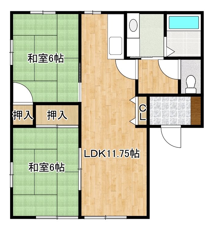 イースト通りAの間取り