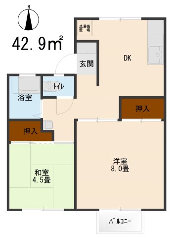 ハイツ圭の間取り