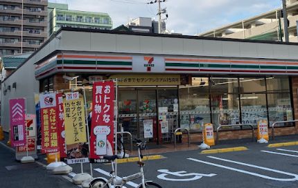 コンビニ　セブンイレブン 喜連瓜破駅南店（コンビニ）まで610m