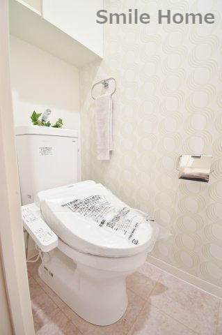 トイレ　清潔感があるトイレです。入るとホッとする、そんな空間。