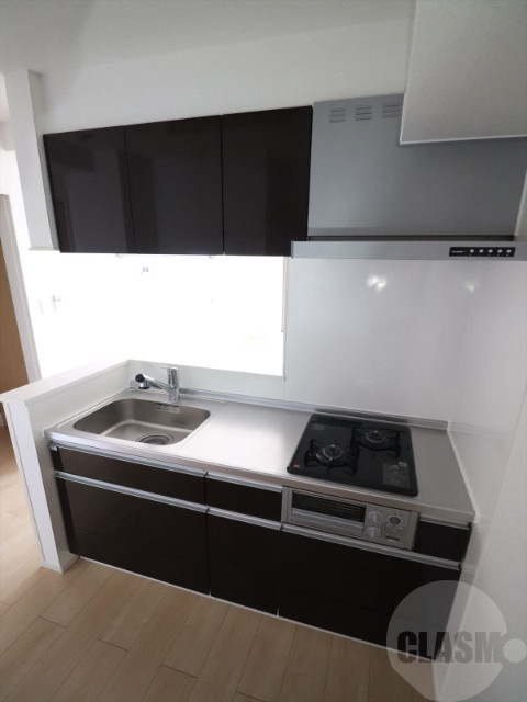 キッチン　２口コンロのシステムキッチン