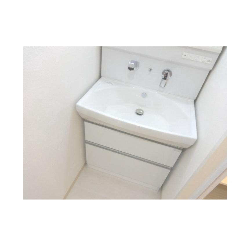 洗面設備　朝シャンバンザイです。