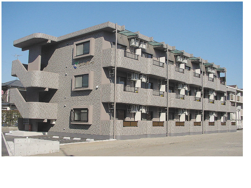 建物外観　都市ガス利用　タイル張りの外観です