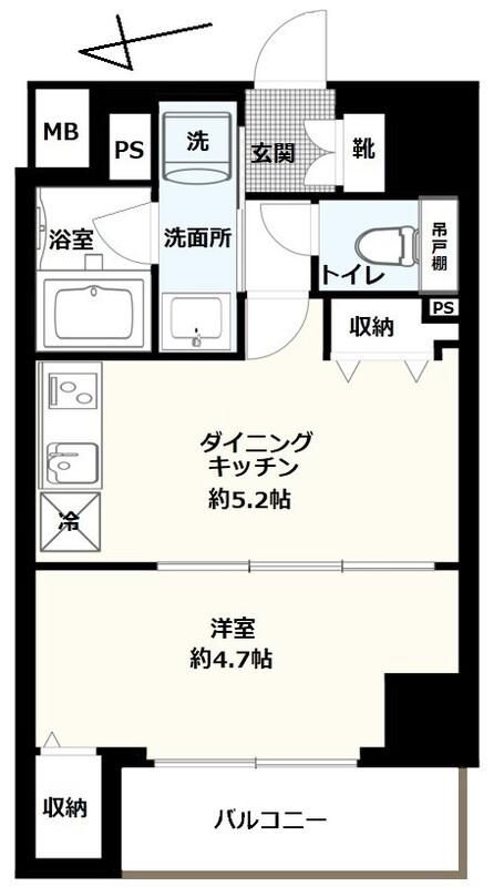 京急空港線 天空橋駅 徒歩6分 7階建 築5年の間取り写真