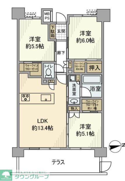 クオス藤沢本町の間取り写真