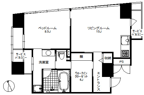 W.O.B.NISHIUMEDAの間取り写真