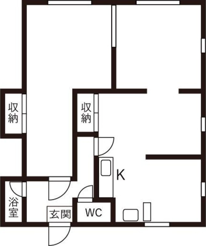 地下鉄東西線 発寒南駅 徒歩28分 2階建 築55年の間取り写真
