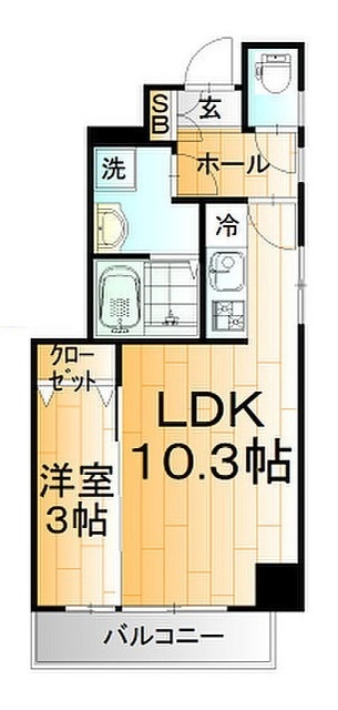都営新宿線 森下駅 徒歩3分 7階建 築11年の間取り写真