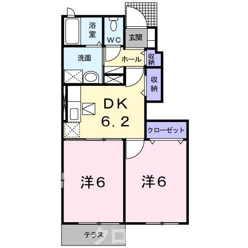 ＪＲ予讃線 坂出駅 徒歩43分 2階建 築17年の間取り写真