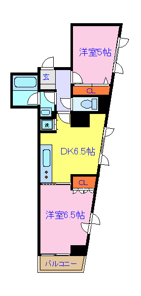 ＪＲ山手線 駒込駅 徒歩5分 8階建 築32年の間取り写真