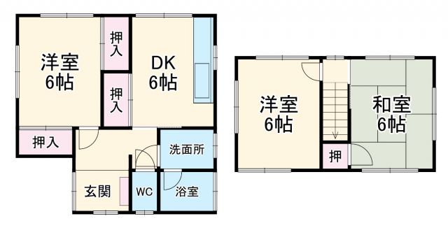 下藪田一戸建の間取り写真