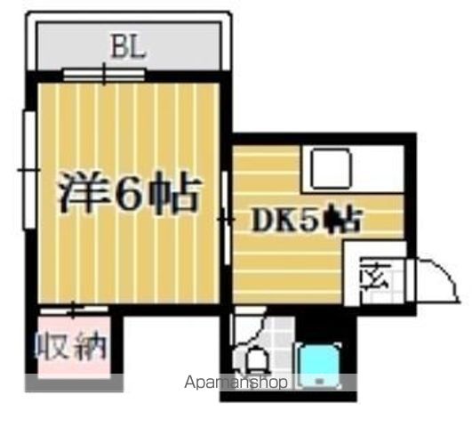 地下鉄七隈線 薬院大通駅 徒歩5分 5階建 築44年の間取り写真