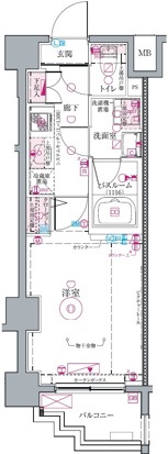 京王線 代田橋駅 徒歩6分 8階建 築7年の間取り写真