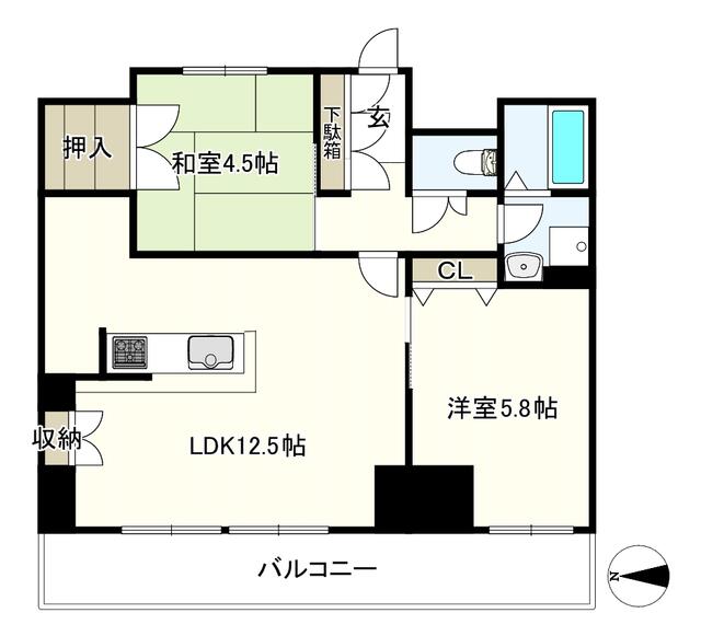 アスタ新長田タワーズコート2番館・タワー棟の間取り写真
