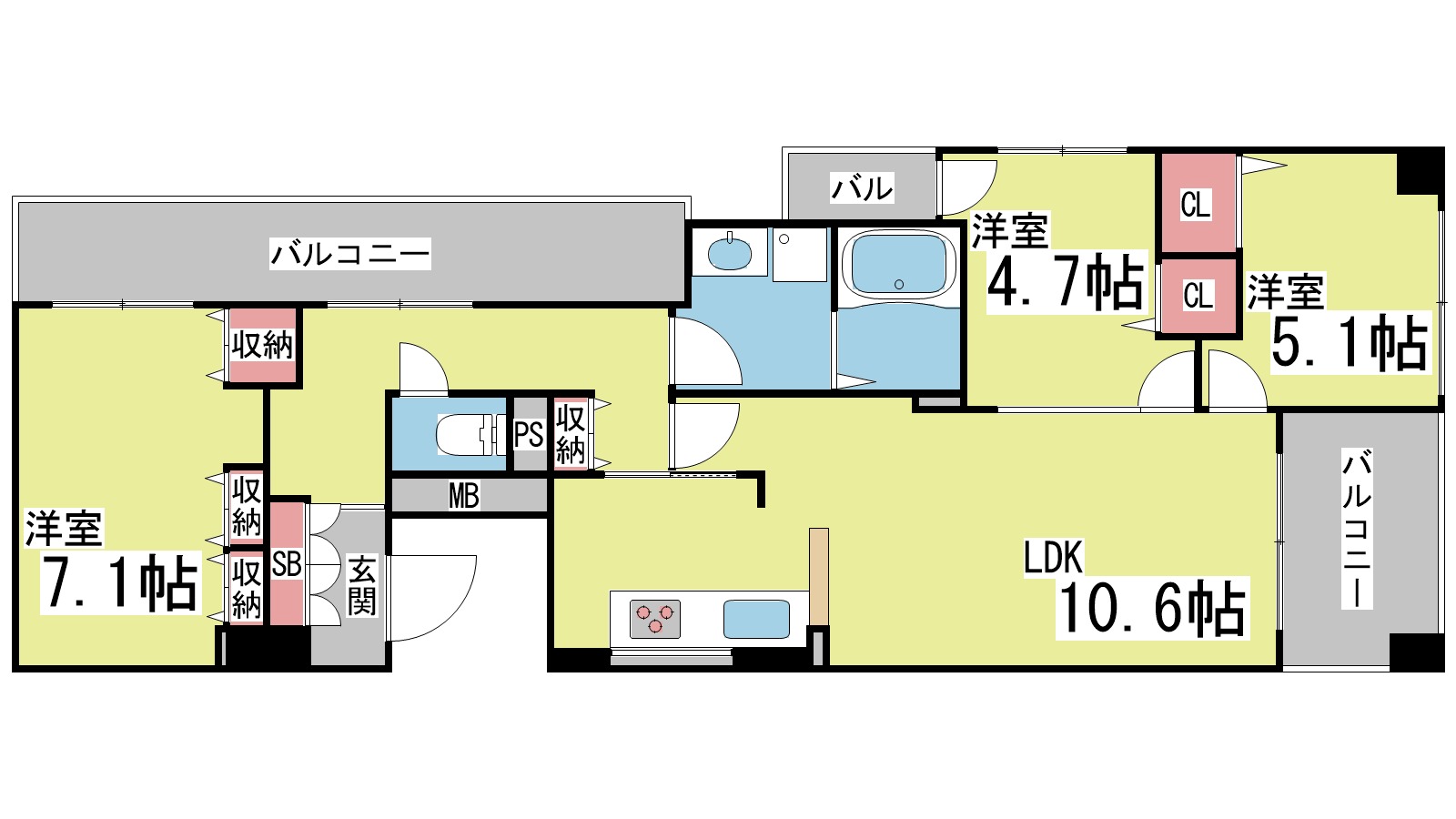 ベーネ六甲の間取り