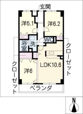 ラピスラズリＴＮの間取り