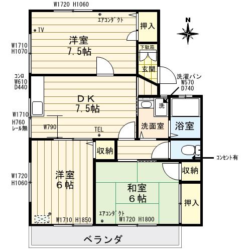 コーポハラダＢ_間取り_0