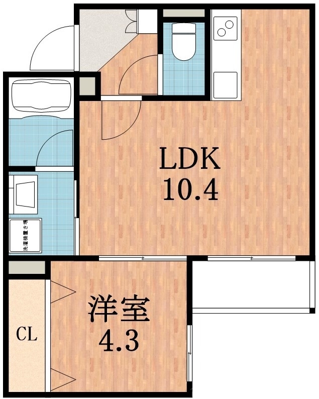 大阪市西成区天下茶屋東のマンションの間取り