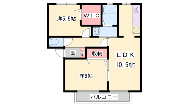 ジュネス今宿の間取り