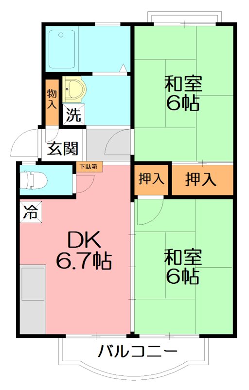 ウインディア松が岡の間取り