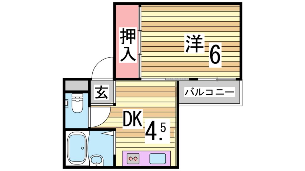 【神戸市中央区北長狭通のマンションの間取り】