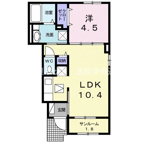 クラール柞原Ａの間取り