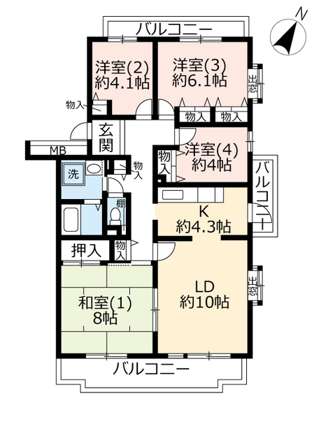 ＵＲアクティ佐貫の間取り