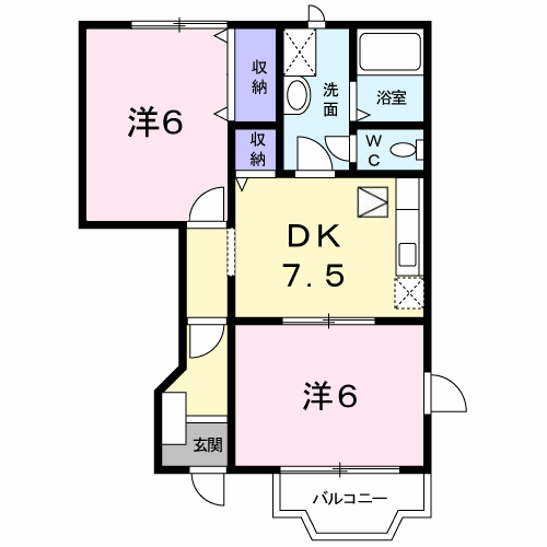 ベルデュール安曇野　DKの間取り