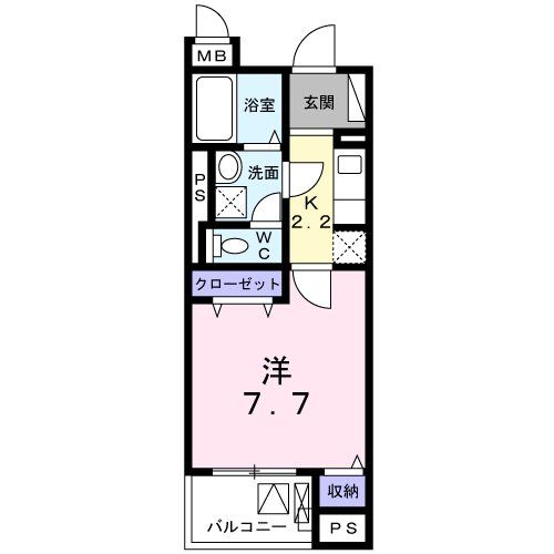 昭島市緑町のマンションの間取り