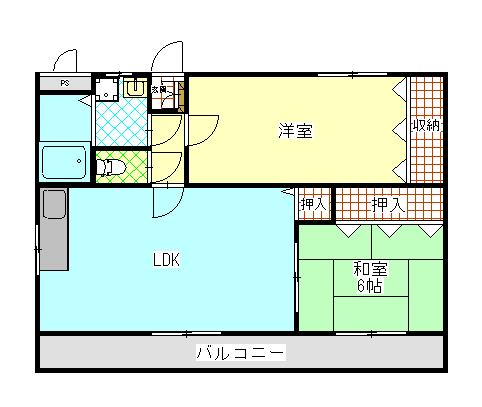 コーポハピネスの間取り