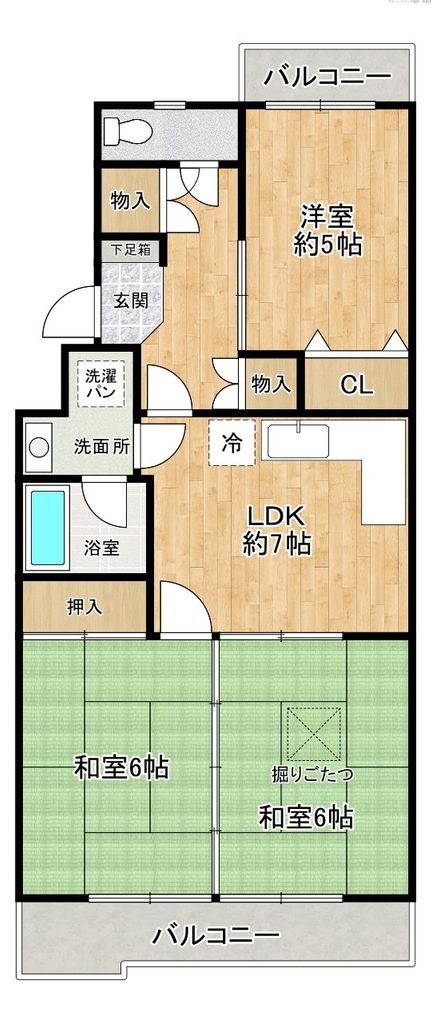 エメラルドマンション周船寺の間取り