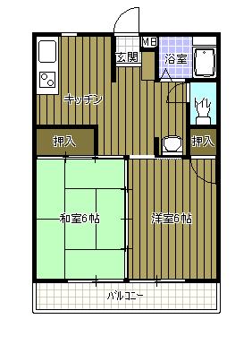 MAKIコーポの間取り