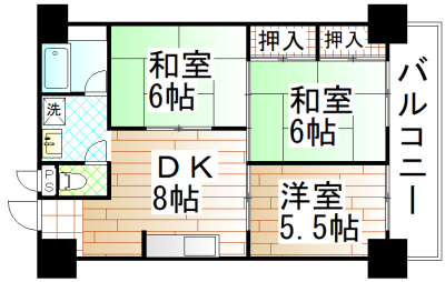 上新庄ハイツの間取り