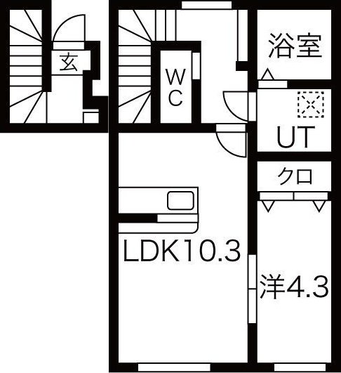 八幡平市大更第２１地割新築の間取り