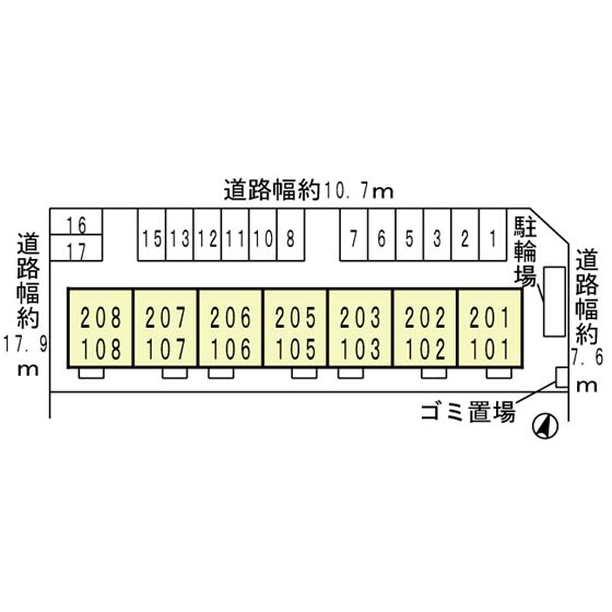 【サンライズ城南の駐車場】