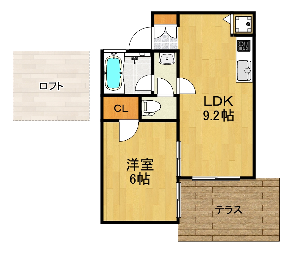 横浜市港北区高田西のアパートの間取り