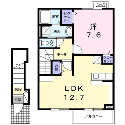 江戸川区大杉のアパートの間取り