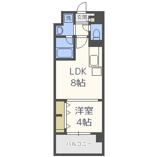 【大阪市福島区海老江のマンションの間取り】