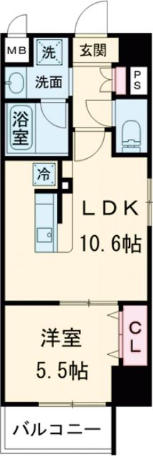 堺市堺区車之町東のマンションの間取り