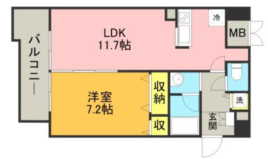 福岡市早良区高取のマンションの間取り