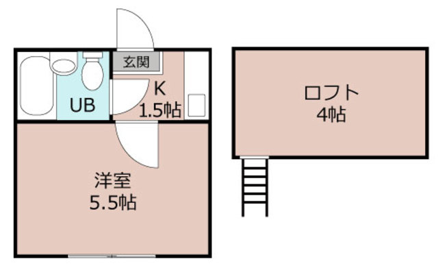 茅ヶ崎市東海岸北のアパートの間取り