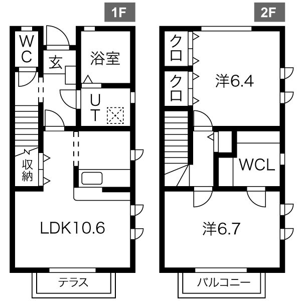 宮城郡利府町加瀬のアパートの間取り