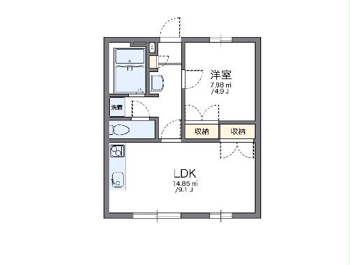 レオパレスナカノの間取り