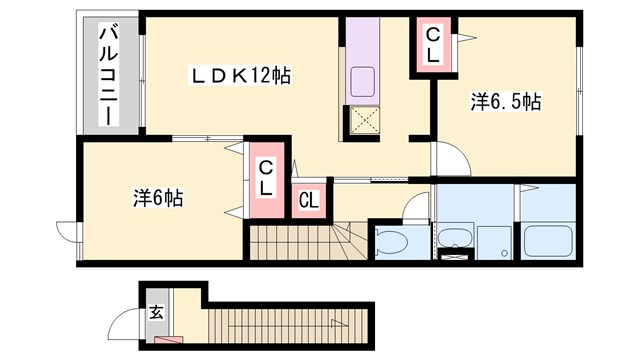 フローラ砥堀Ａの間取り