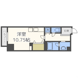 グランルージュ谷町六丁目の間取り